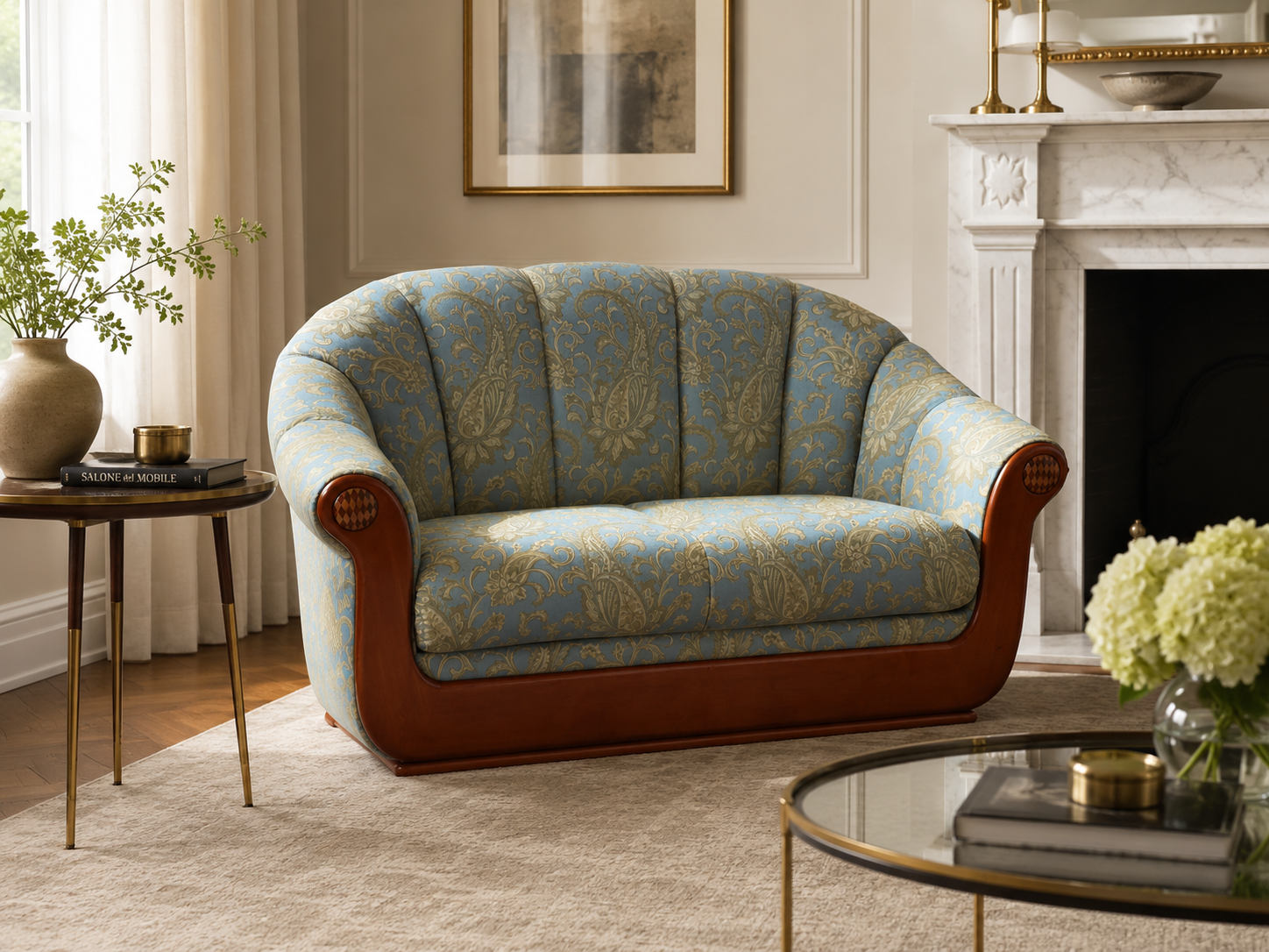 Dopo: Poltrona Elegante Azzurra