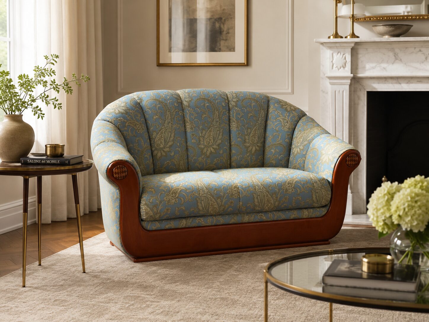 Dopo: Poltrona Elegante Azzurra